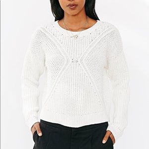 Silence + Noise Cropped Knit Sweater
